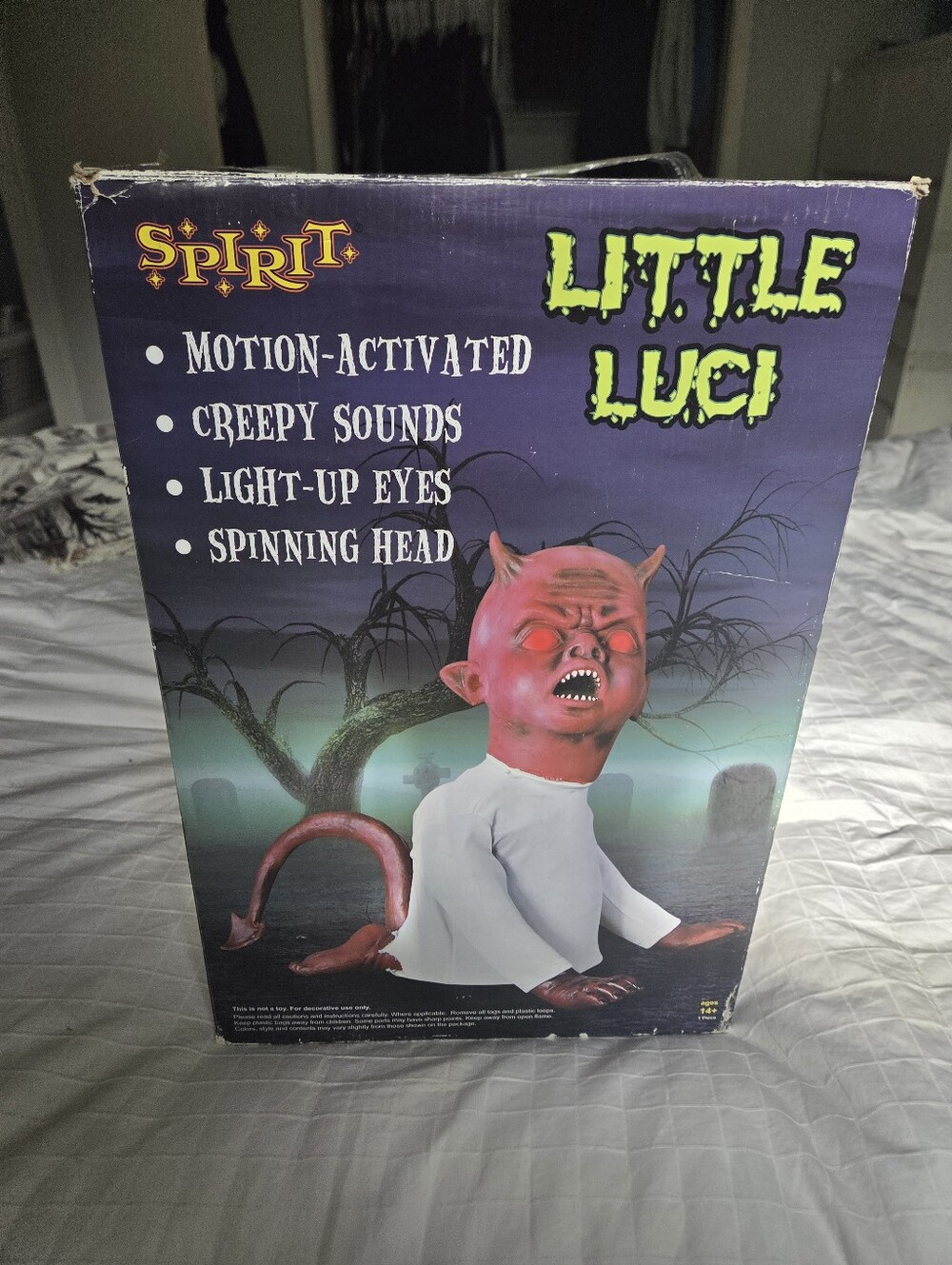 RARE ANIMATED DEVIL BABY HALLOWEEN PROP - LITTLE LUCI - LUCIFER BABY - SPIRIT